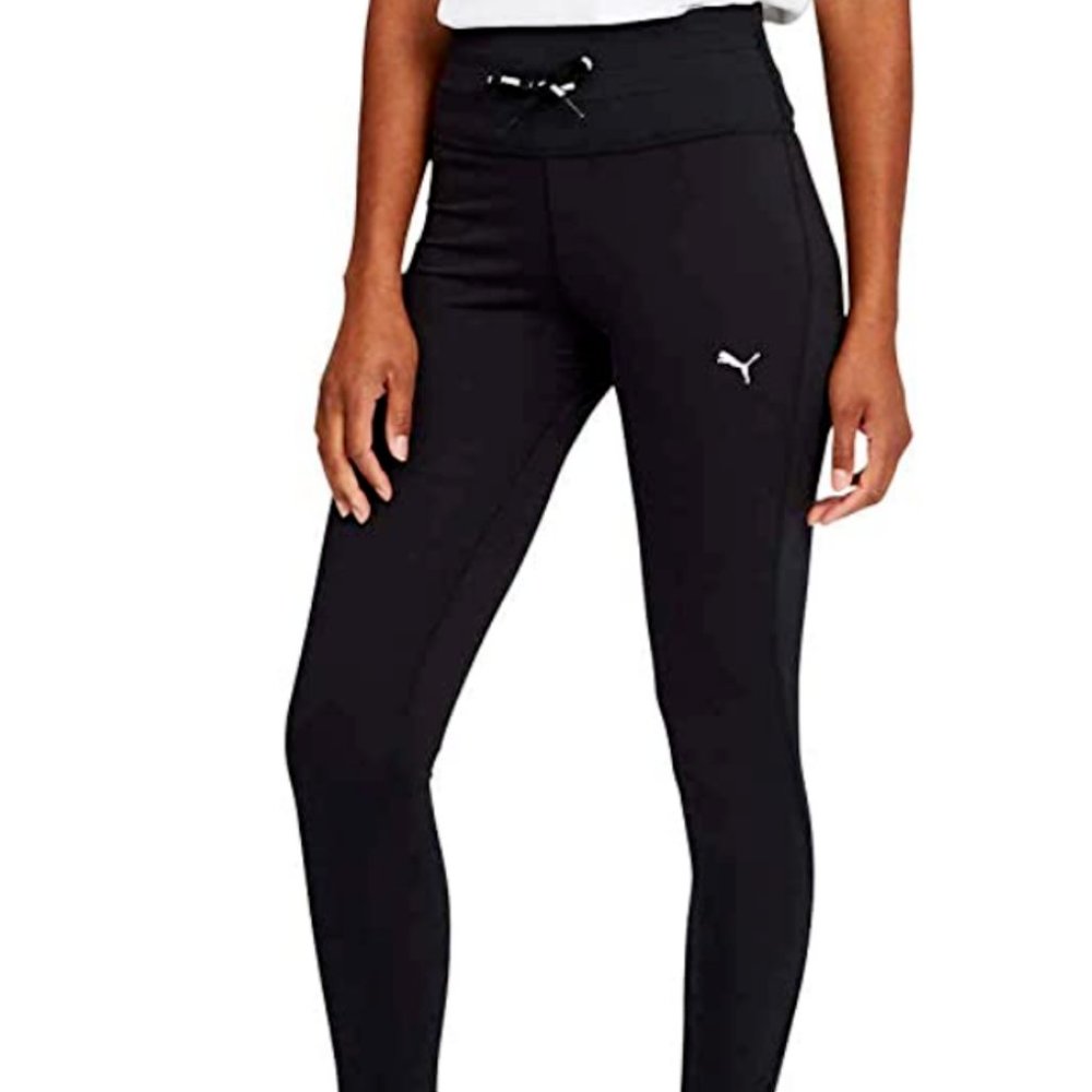 Puma Ladies' Tight Jogger Cuffs W/ Drawstring Puma Cat Logo - Picture 1 of 8